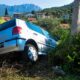 car accident falls into roadside