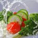 healthy vegetables with splash of water presentation