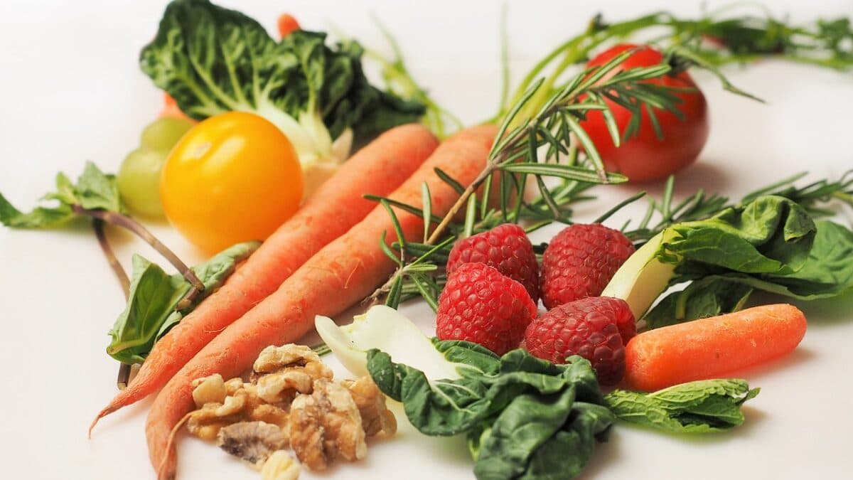 vegetables and fruits presentation