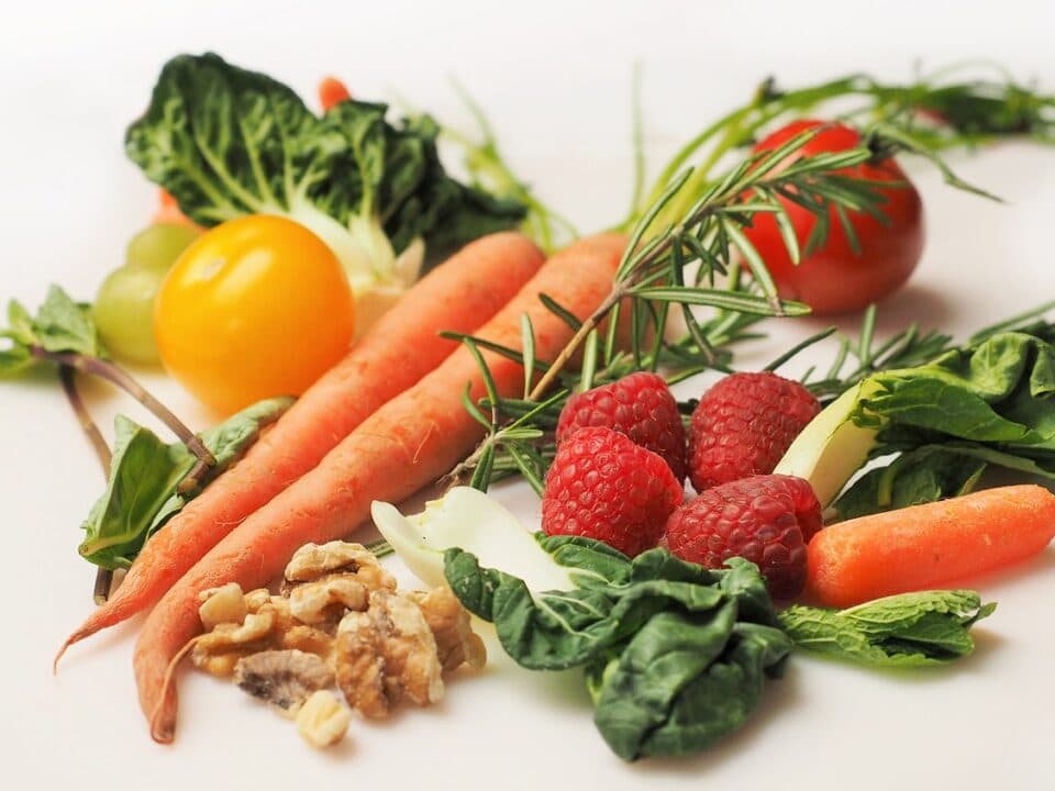 vegetables and fruits presentation