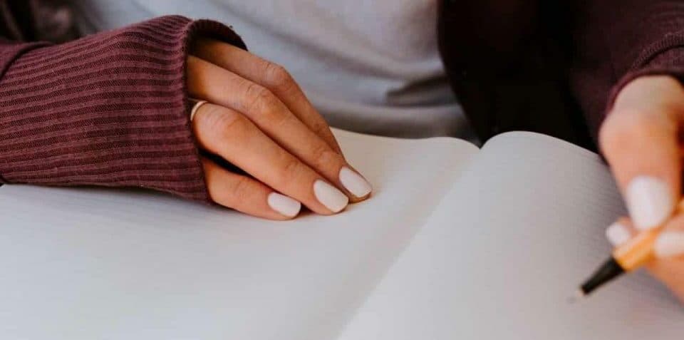 Person journaling