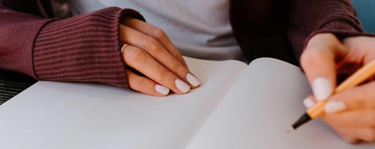 Person journaling