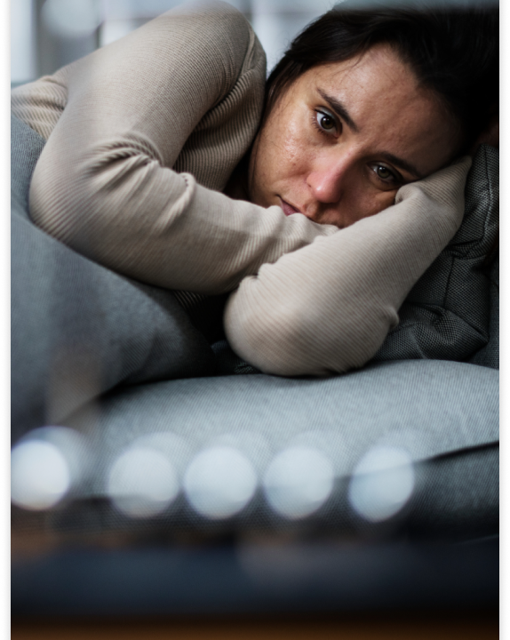 A woman who has depression