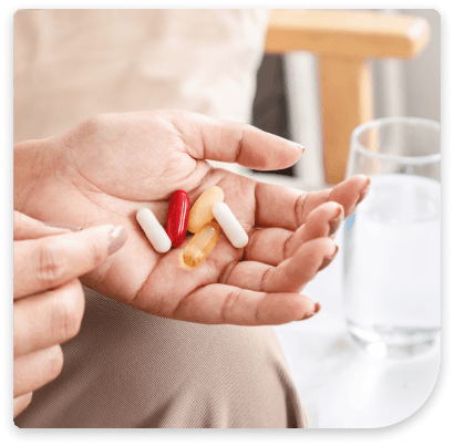 pills in a hand